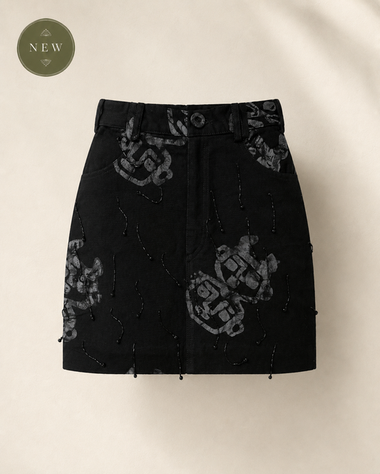 Short beaded skirt